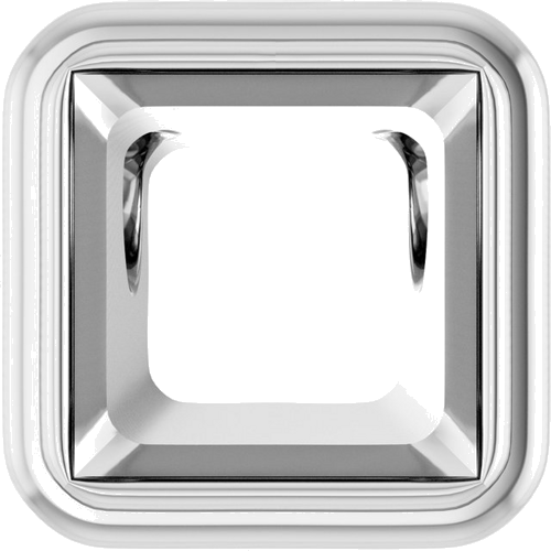 Pakabukas „Bezel-Set Solitaire“ 14k white gold Square 5.5mm (1)