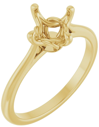 Sužadėtuvių Žiedas „Solitaire“ 14k yellow gold Square 5.5mm (1)