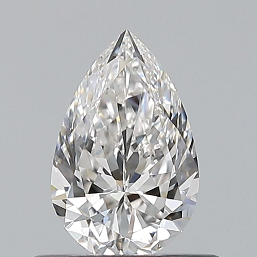 0.5 carat F-VVS2 Natūralus Pear Deimantas (1)