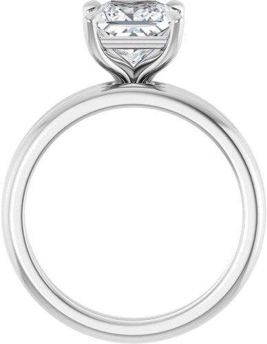 Sužadėtuvių Žiedas „Claw-Prong“ 14k white gold Square 6.5mm (7)