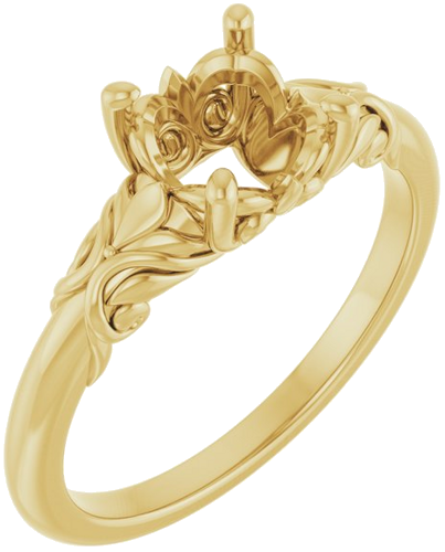Sužadėtuvių Žiedas „Solitaire“ 14k yellow gold Round 7mm (1)
