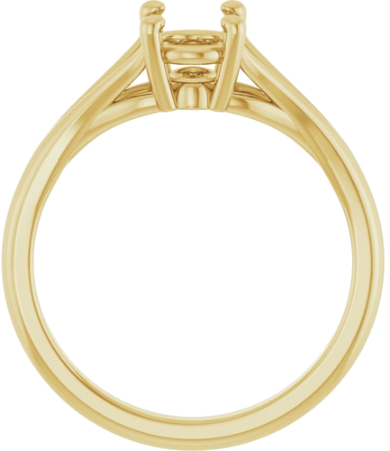 Sužadėtuvių Žiedas „Solitaire Split-Shank“ 14k yellow gold Oval 8mm x 6mm (2)