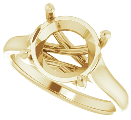 Sužadėtuvių Žiedas „Solitaire“ 14k yellow gold Round 10mm (5)