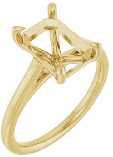Sužadėtuvių Žiedas „Claw-Pong“ 14k yellow gold Emerald 10mm x 7mm (1)