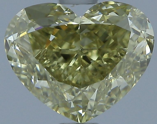 1.51 carat Fancy Deep Yellow-VS1 Natūralus Heart Deimantas (1)