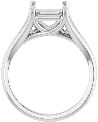 Sužadėtuvių Žiedas „Solitaire“ 10k white gold Emerald 10mm x 8mm (2)