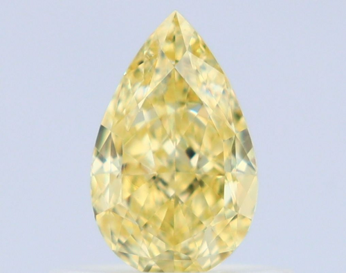 0.52 carat Fancy Yellow-VS2 Natūralus Pear Deimantas (1)