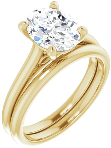 Sužadėtuvių Žiedas „Accented Infinity-Inspired“ 14k yellow gold Oval 9mm x 7mm (6)
