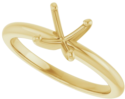Sužadėtuvių Žiedas „Solitaire“ 14k yellow gold Cushion 6mm (5)