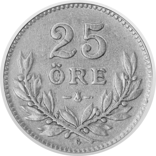 25 öre (1950–1973) Sweden silver coin (3)