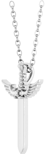 14K White 2 mm Round Dagger 18  Necklace Mounting (2)