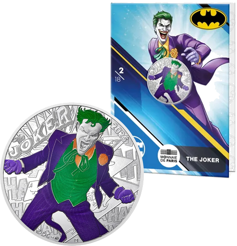 10 евро THE JOKER 2025 сребърна монета на Франция в BU карта (1)