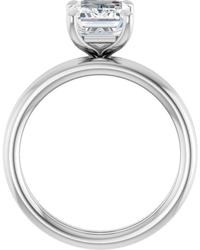 Sužadėtuvių Žiedas „Claw-Prong Solitaire“ 10k white gold Emerald 8.5mm x 6.5mm (7)