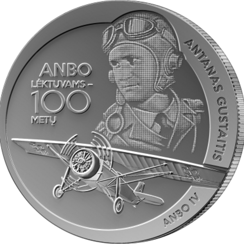2025 Литва – възпоменателна монета от 1,50 евро 100 години самолети ANBO (1)