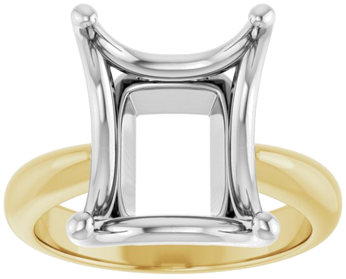 Sužadėtuvių Žiedas „Solitaire Crown-Inspired“ 14k yellow/white gold Emerald 13mm x 11mm (3)