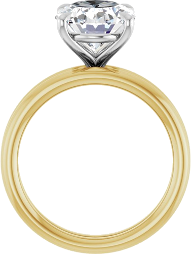 Sužadėtuvių Žiedas „Claw-Prong Solitaire“ 14k yellow/white gold Oval 11mm x 9mm (7)