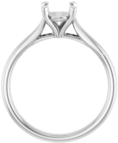 Platinum 8x6 mm Oval Engagement Ring Mounting (2)