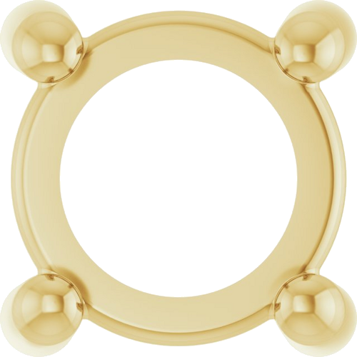 14K Yellow 4 mm Round Cabochon Pendant Mounting (1)