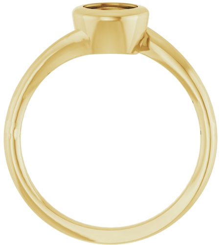Sužadėtuvių Žiedas „Bezel-Set Solitaire“ 14k yellow gold Round 6.5mm (2)