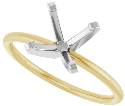 Sužadėtuvių Žiedas „Solitaire“ 14k yellow/white gold Round 8mm (5)