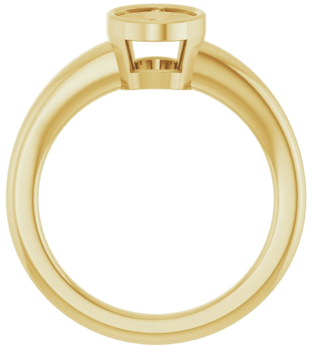 Sužadėtuvių Žiedas „Bezel-Set Solitaire“ 14k yellow gold Oval 8mm x 6mm (2)