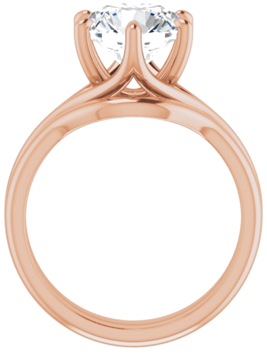 14K Rose 9 mm Round Engagement Ring Mounting (7)