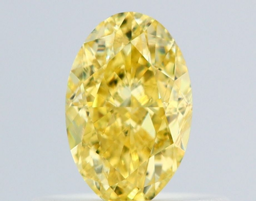 0.5 carat Fancy Intense Yellow-VS1 Natūralus Oval Deimantas (1)