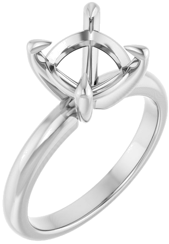 Sužadėtuvių Žiedas „Claw-Prong Solitaire“ 950 Platinos Cushion 8mm (1)