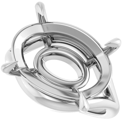 Sužadėtuvių Žiedas „Claw-Prong Solitaire“ 925 Sidabro Oval 18mm x 13mm (5)