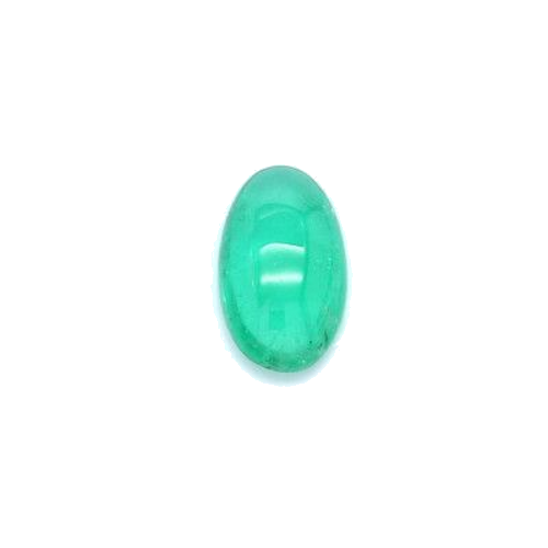0.94 carat GREEN CABOCHON cut Oval Smaragdas (1)