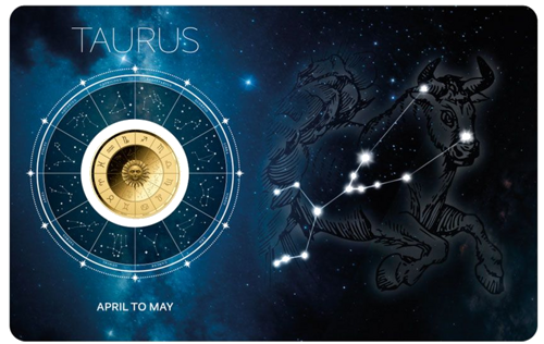 1/1000 oz Телец (Zodiac Series) 3000 франка Чад златна монета (1)