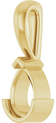 Pakabukas „Solitaire“ 14k yellow gold Pear 6mm x 4mm (2)