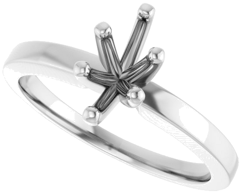 14K White 8x4 mm Marquise Solitaire Engagement Ring Mounting (5)