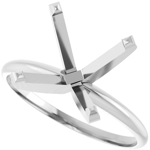 Sužadėtuvių Žiedas „Solitaire“ 585 Baltojo Aukso Square 8mm (5)