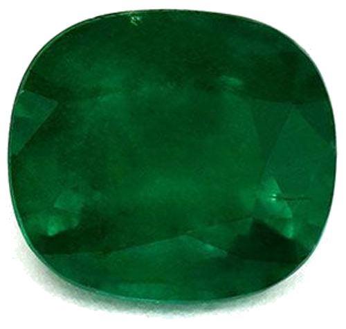 0.6 carat GREEN Cushion Smaragdas (1)