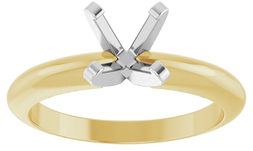 Sužadėtuvių Žiedas „Solitaire“ 14k yellow/white gold Round 6mm (3)