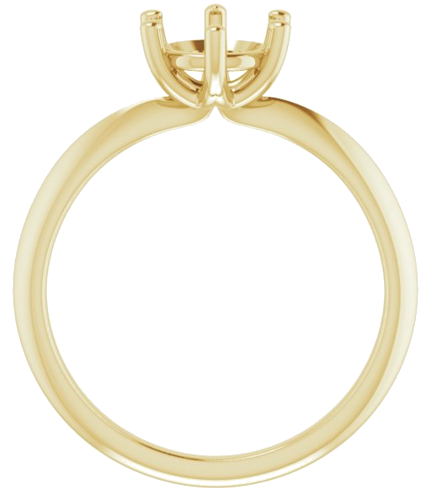 Sužadėtuvių Žiedas „Solitaire“ 585 Geltonojo Aukso Round 7mm (2)