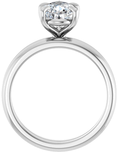 Sužadėtuvių Žiedas „Solitaire“ 585 Baltojo Aukso Pear Shape 10mm x 7mm (7)