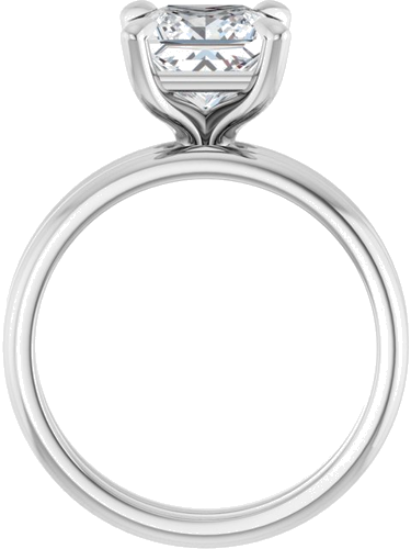 Sužadėtuvių Žiedas „Solitaire“ 10k white gold Square 7mm (7)