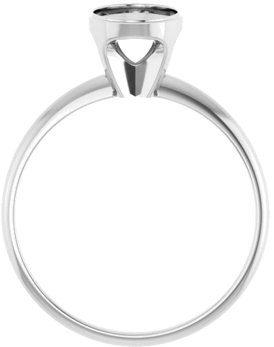 14K White 8x6 mm Oval Solitaire Engagement Ring (2)