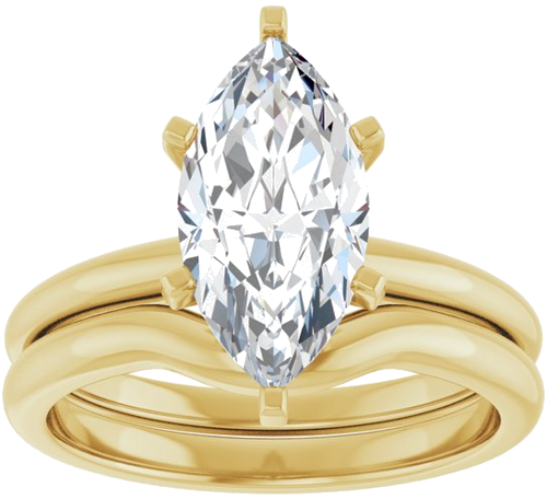 Sužadėtuvių Žiedas 14k yellow gold Marquise 13mm x 6.5mm (8)