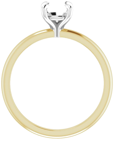 Sužadėtuvių Žiedas „Solitaire“ 14k yellow/white gold Round 6mm (2)