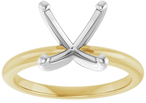 Sužadėtuvių Žiedas 14k yellow/white gold Square 7.5mm (3)