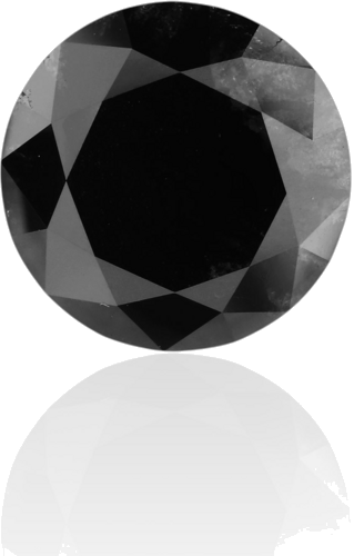 4.47 carat Fancy Black-VVS2 Excellent cut Natūralus Round Deimantas (1)
