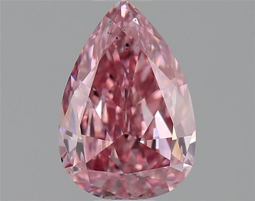 0.51 carat Fancy Intense Purplish Pink-SI1 Natūralus Pear Deimantas (1)
