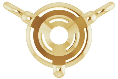 Pakabukas „Round 3-Prong“ 585 Geltonojo Aukso Round 4.5mm (1)