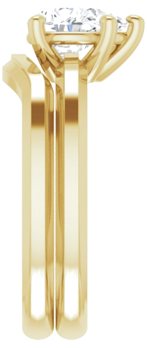 14K Yellow 8x6 mm Pear Solitaire Engagement Ring Mounting (9)