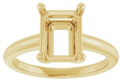 Sužadėtuvių Žiedas „V-End Prong“ 14k yellow gold Emerald 9mm x 7mm (3)