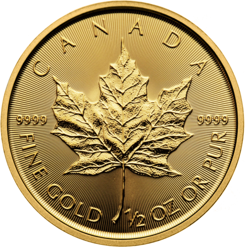 1/2 oz Klevo lapas 2022 Kanada auksinė moneta (1)