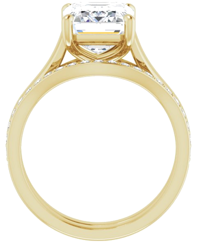 14K Yellow 10x8 mm Emerald Solitaire Engagement Ring Mounting (7)